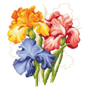 8281 Gyönyörű íriszek 32x35 cm