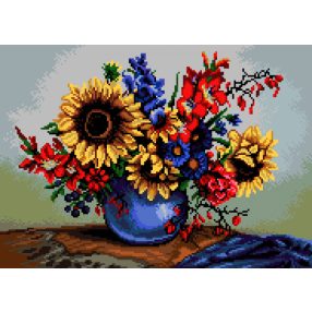 7189 Napraforgók vázában 42x30 cm