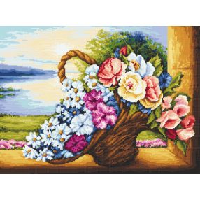 8285 Virágok és tájkép 61x45 cm