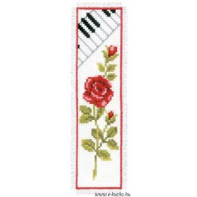 PN-0003136  Rose with Piano 6x20 cm
