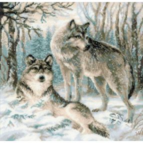 1393 Pair of the Wolf 40x40 cm