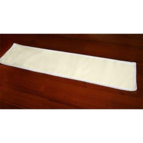 983-03 Tablecloth Aida with trimming 117x21 cm, 14ct ecru