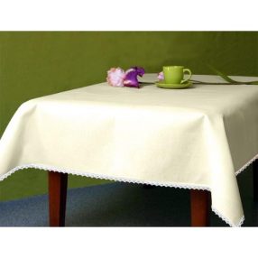 982-03 Tablecloth Aida with trimming 110x160 cm, 14ct ecru