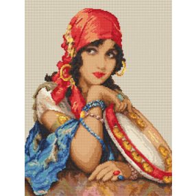 8496 Beautiful gypsy 37x49 cm