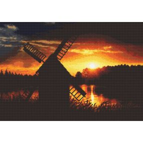 8531 The Sunset windmill 37x53 cm