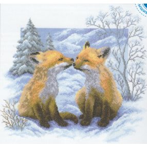 m322 Fox cubs 35x35 cm