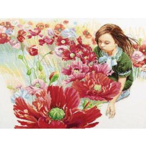 m345 Blooming poppy field 51x42 cm