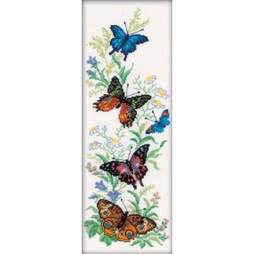 m147 Butterflies And Flowers  16x45 cm