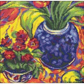 m496 Flowers and fruit 26x26 cm