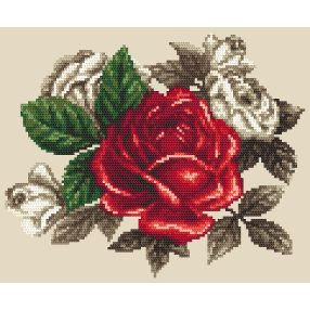 8568 Vörös rózsa 28x23 cm