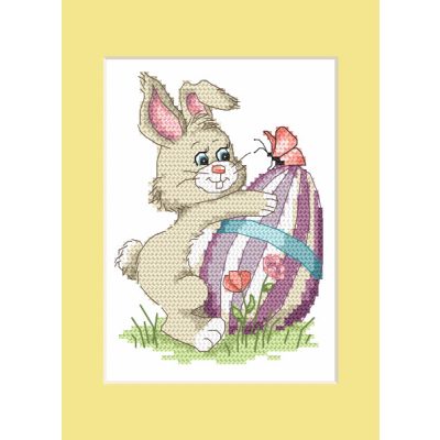   ZU8624-01 Húsvéti kártya - nyuszi húsvéti tojással 15x21 cm