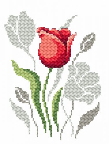 ZN8620 Tavaszi virágok - tulipánok 15x20 cm