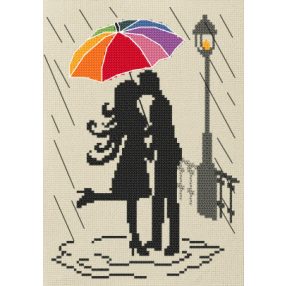ZN8610 Colorful umbrella - Lovers 15x21 cm