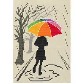 ZN8611 Colorful umbrella - Walk 15x21 cm