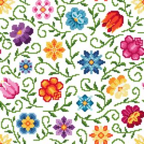 ZN8571 Small flowers 25x25 cm