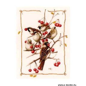 PN-0162298 Sparrows and currant 31x40 cm