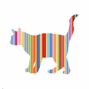 8650 Rainbow cat 49x49 cm