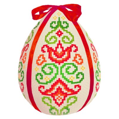 ZU8835 Húsvéti tojás - színes arabeszk 12 cm