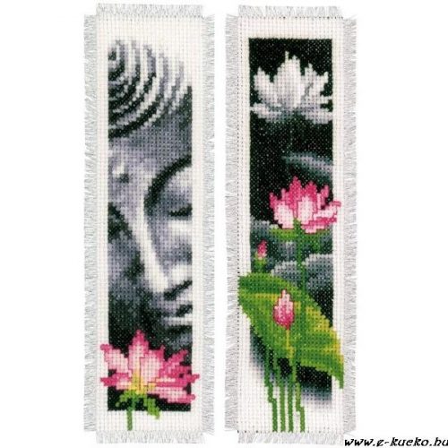 PN-0155652 Lótusz és Buddha könyvjelző 6x20 cm/ 2db-os szett