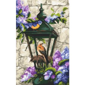 Z10051 Lighthouse with lilacs 23x27 cm