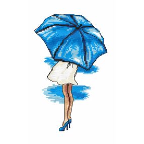 Z4373 Kék esernyő 15x24 cm