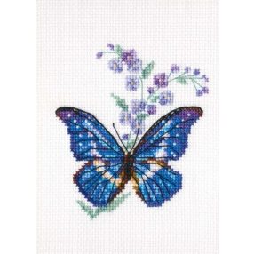 EH364 Polemonium and butterfly 8,5x9,5 cm
