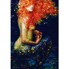 m596 Red mermaid 25,5x36 cm
