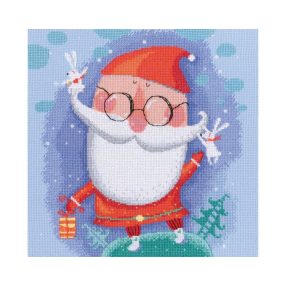 m647 Cheerful Santa 24,5x25,5 cm
