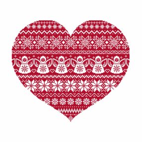 Z8875 Scandinavian heart 40x40 cm