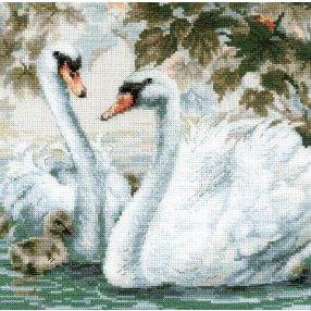 1726 White Swans 25x25 cm