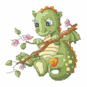 Z8735 Dragon on a branch 15x15 cm
