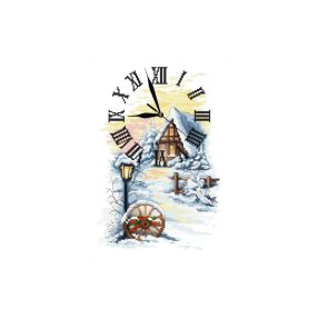 ZGRI10027 Winter clock 20x30 cm