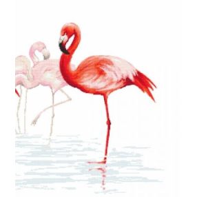 10118-03 Triptych with flamingos 49x61 cm