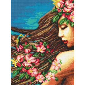 4384 Flowers in the hair 30x40 cm