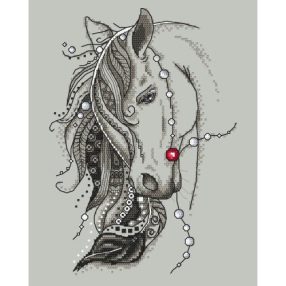Z8777 Horse with a feather 20x25 cm