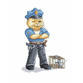 Z8781 Cat - Policeman 20x25 cm