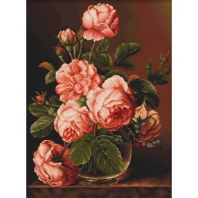 G488 Rózsák vázában 24x30 cm