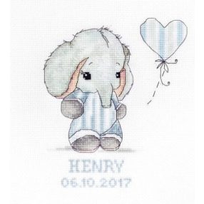 B1134 Kisfiú - babaköszöntő 14x16.5 cm