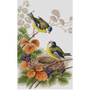 B215 Madarak a fészekben 20x30.5 cm