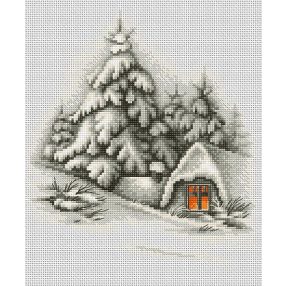 B2279 Téli táj 19,5x21,5cm