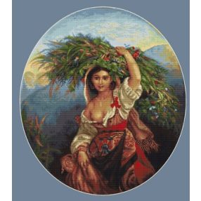 B466 Olasz nő 26x30 cm