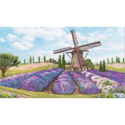 S1040 Szélmalom és levendula 37x22 cm (Kifutó)