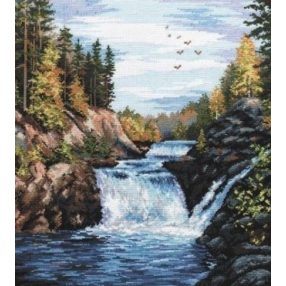 S560 Folyó a hegy tövében 29x35 cm