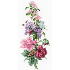 S1000 FLOWER COMPOSITION PEONIES 19x44 cm