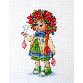 SK105 Téli lány 23x14 cm