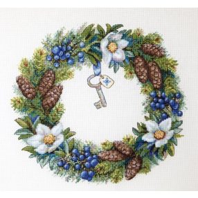 SK104 Winter Wreath 28x24,5 cm