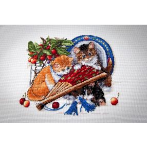 SK68 Cicák és cseresznye 23x25 cm