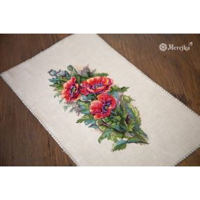 SK81a Vintage Poppies 30x16 cm