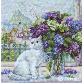 SK109 Tavaszi hangulat - cica 28x28,5 cm