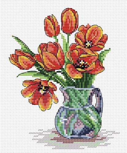 SM089 Tavaszi tulipánok 15x18 cm